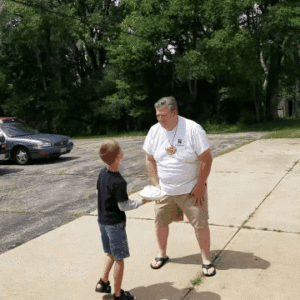 A loop of Jeremiah Griffin hit in face with pie at Submerged VBS with Halsted Road Baptist Church and Living Stones Fellowship