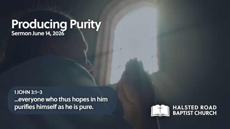 To walk in the pursuit of purity. The apostle John tells the beloved that their salvation is sure in Christ, that through the struggles and future hope is secure in the depths of the Father's love. We need just a glimpse of Christ and that powers us to pursue purity as God's Children.